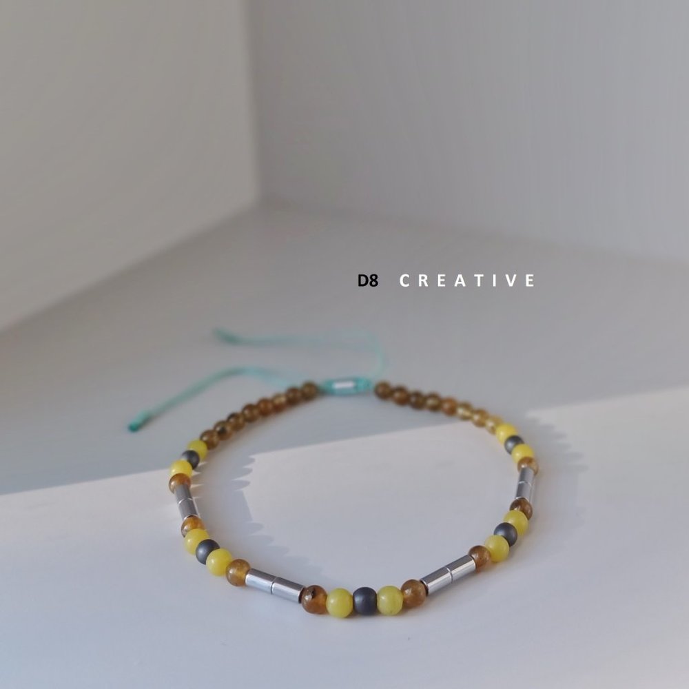 Hand braided agate stone with hematite bracelet 2 colors for choice